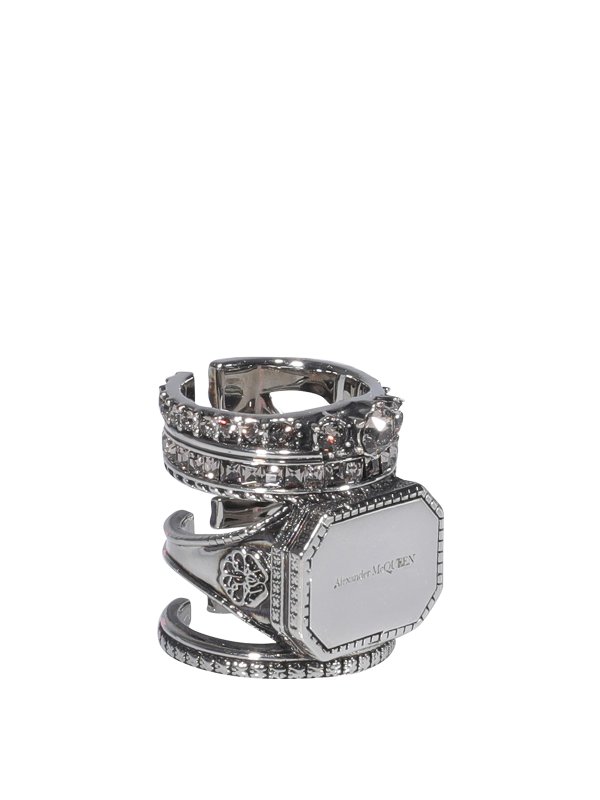 ALEXANDER MCQUEEN: Rings online - Crystal ring