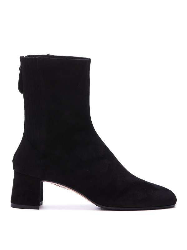 Aquazzura: ankle boots - Suede booties with rear zip