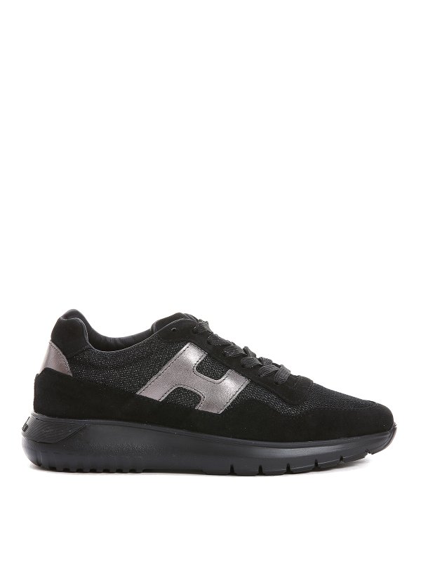 HOGAN: sneakers - Sneaker Interactive³ in camoscio e lurex