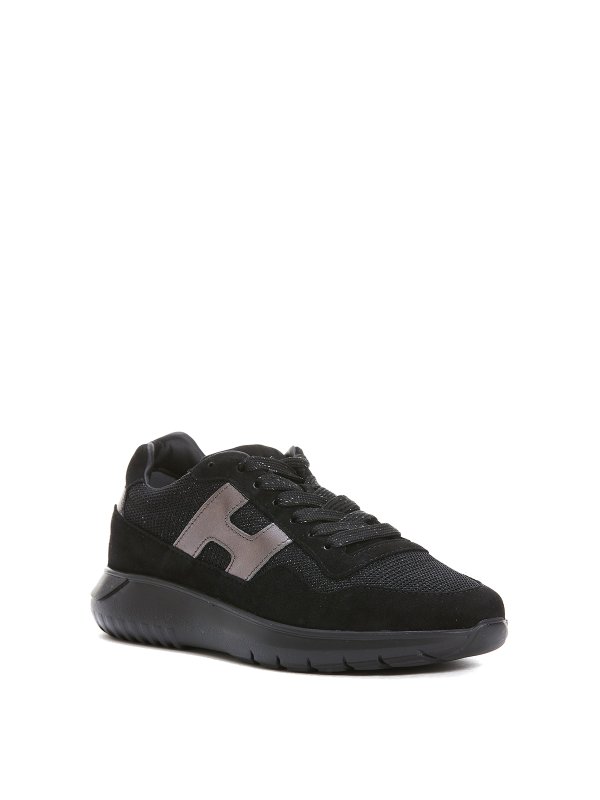HOGAN: sneakers online - Sneaker Interactive³ in camoscio e lurex
