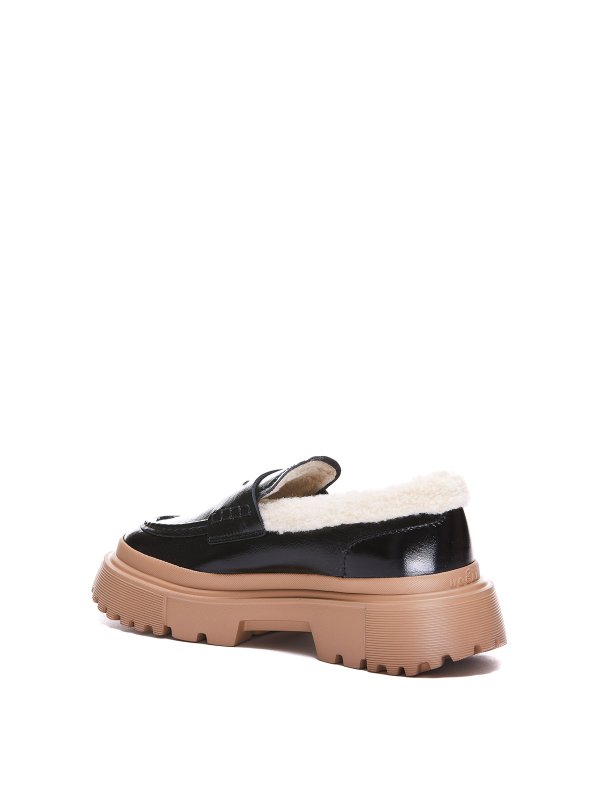 iKRIX HOGAN: Loafers & Slippers - Leather loafers with Teddy lining