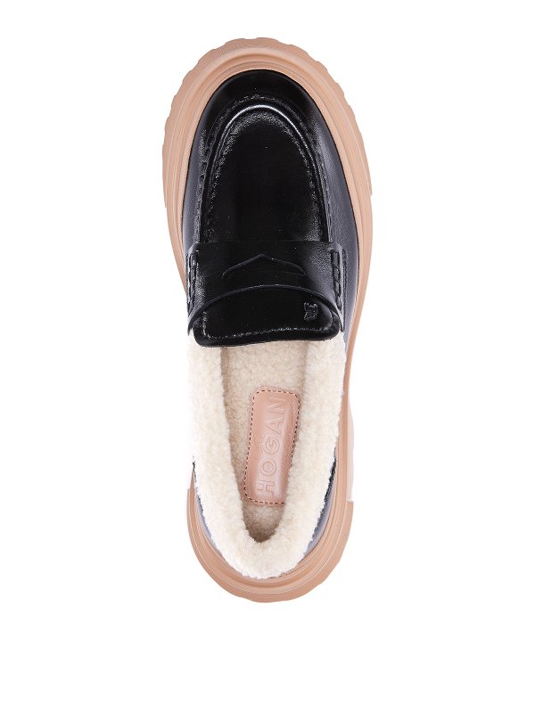 Leather loafers with Teddy lining shop online: HOGAN
