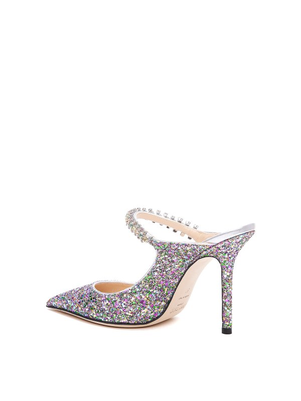 iKRIX JIMMY CHOO: mules shoes - Bing 100 glitter heeled mules