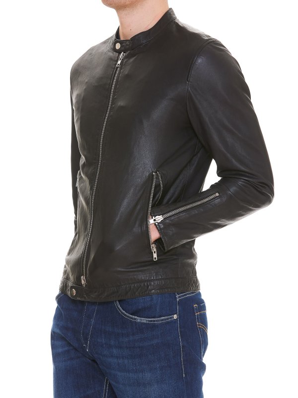 Bully: leather jacket online - Leather jacket