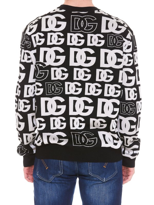 Silk blend crewneck shop online: DOLCE & GABBANA