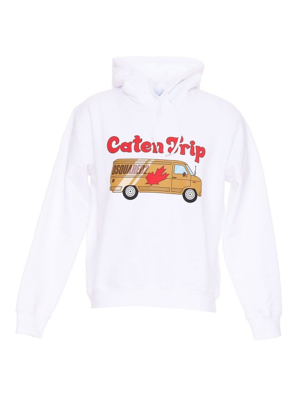 DSQUARED2: Sweatshirts & Sweaters - Cotton hoodie