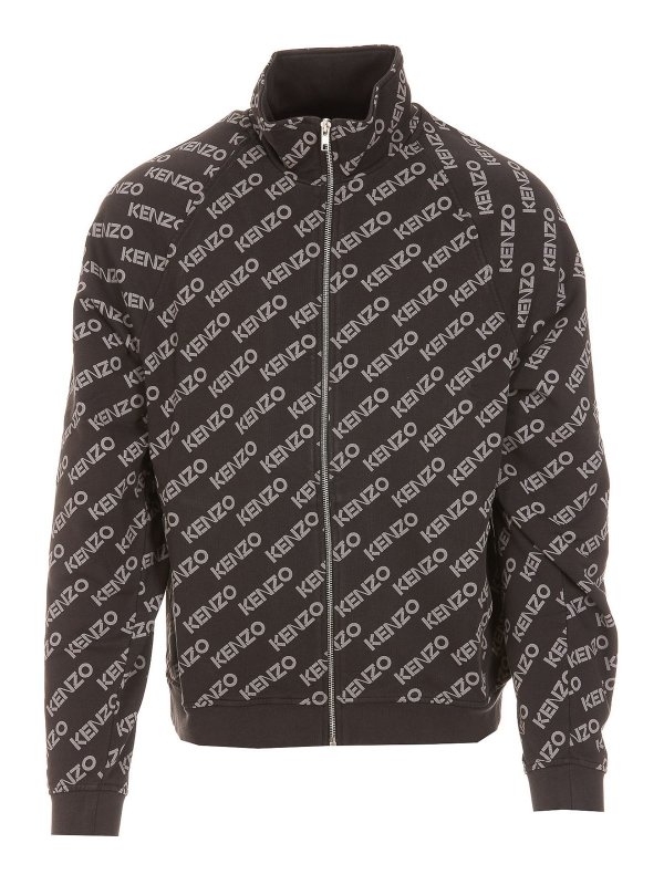 KENZO: padded jackets - Logo printed puffer jacket