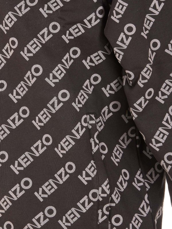 Logo printed puffer jacket shop online: KENZO