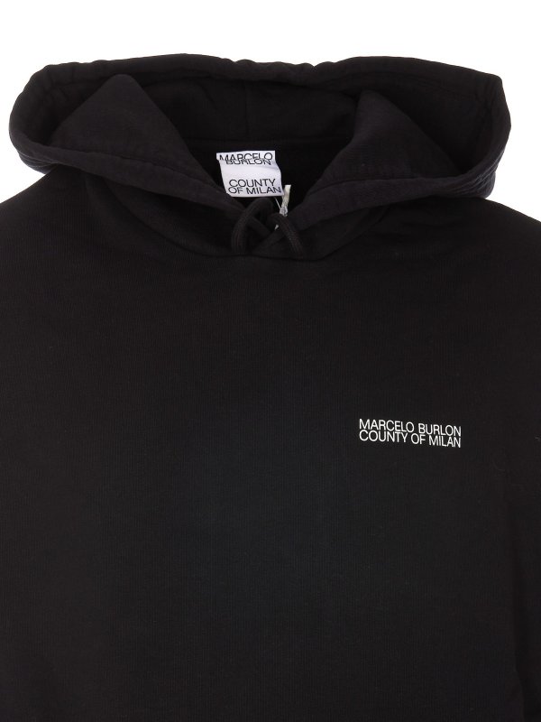 iKRIX Marcelo Burlon County Of Milan: Sweatshirts & Sweaters - Logo printed hoodie