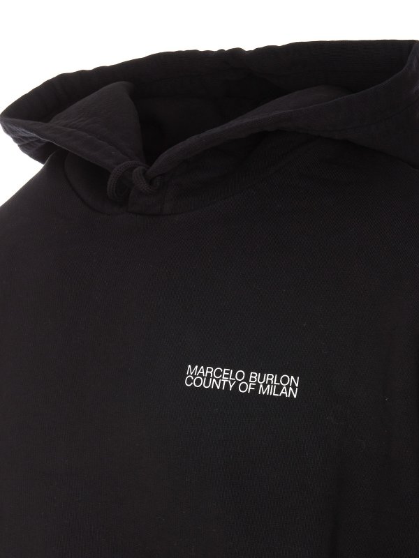 Logo printed hoodie shop online: Marcelo Burlon County Of Milan