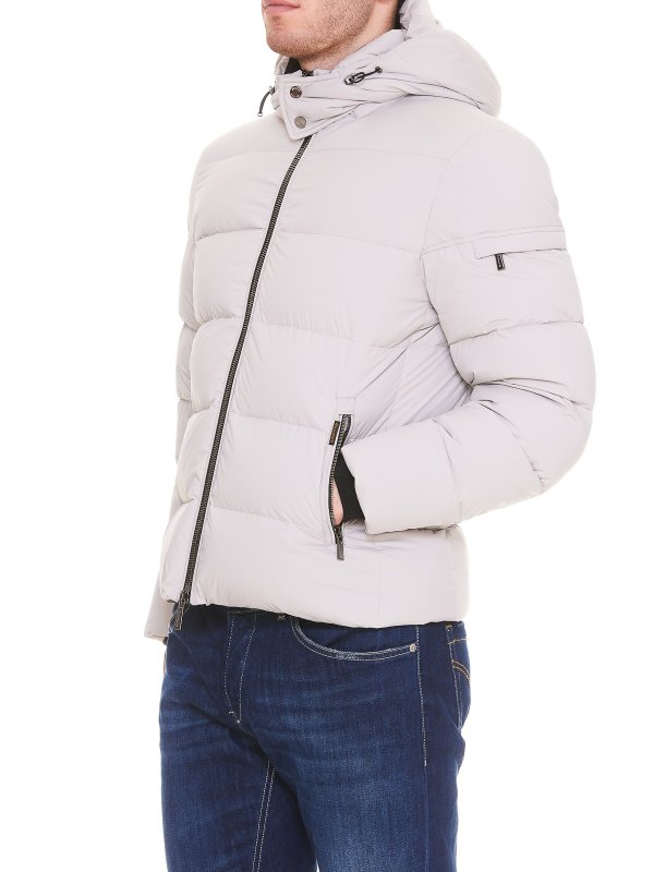 MOORER: padded jackets online - Tech fabric puffer jacket