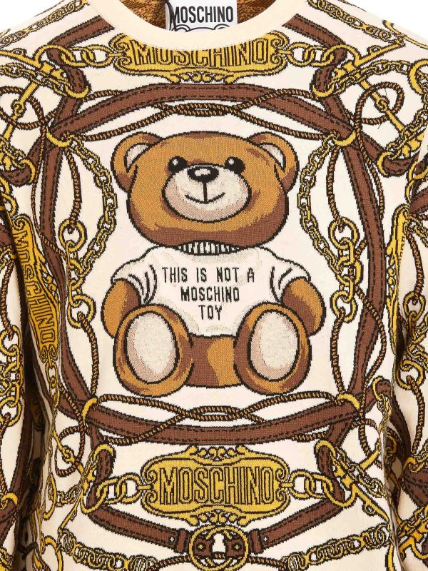 iKRIX MOSCHINO: Strickpullover mit Rundhalsausschnitt - Rundhalspullover - Gold