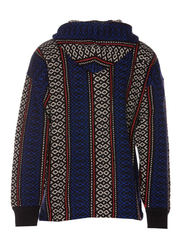 OFF-WHITE: Strickpullover mit Rundhalsausschnitt online - Rundhalspullover - Braun