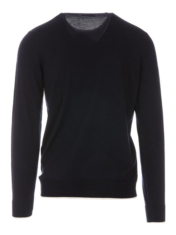 Paolo Pecora: Strickpullover mit Rundhalsausschnitt online - Rundhalspullover - Blau
