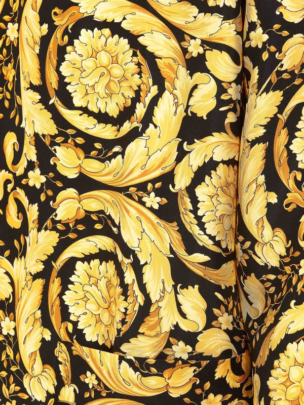 Camicia in seta stampata con logo Barocco shop online: VERSACE