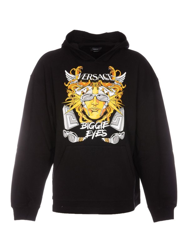 VERSACE: Sweatshirts & Sweaters - Front logo hoodie