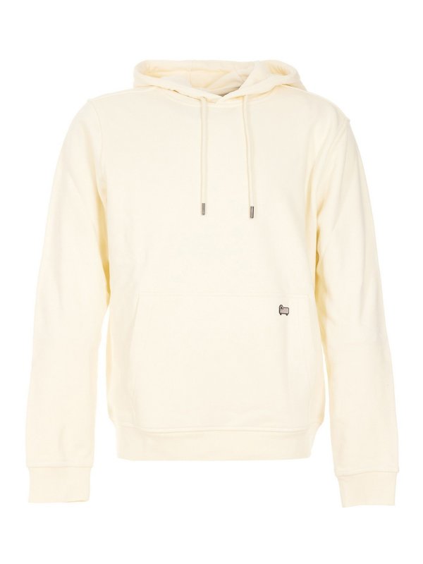 WOOLRICH: Sweatshirts & Sweaters - Front logo patch hoodie