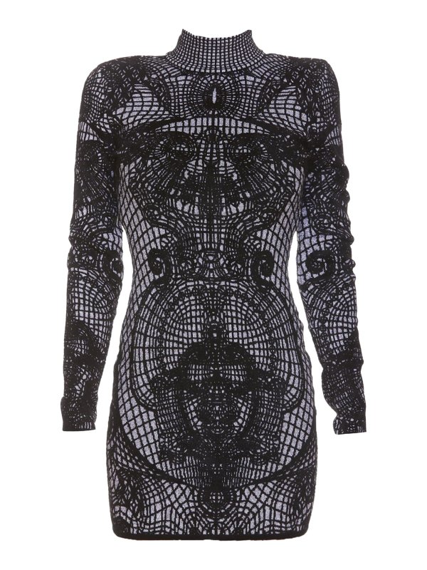 Balmain: short dresses - Patterned mini dress