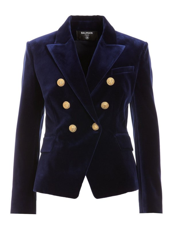Balmain: giacche blazer - Giacca in velluto