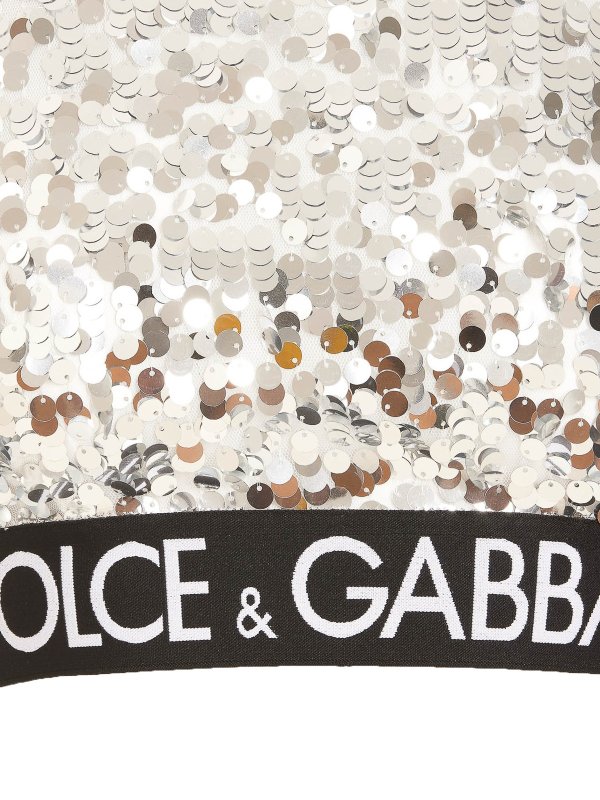 Sequined cropped top shop online: DOLCE & GABBANA