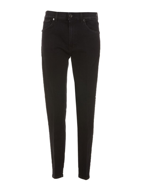 DONDUP: スキニージーンズ - スキニージーンズ - 黒