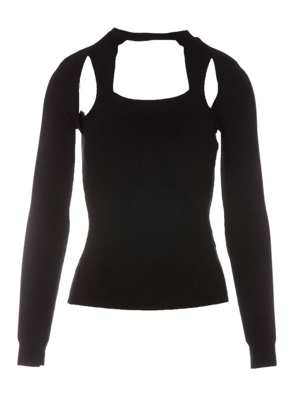 DONDUP: Suéteres con cuello pico - Suéter Cuello Redondo - Negro