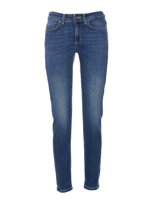 DONDUP: スキニージーンズ - スキニージーンズ - ミディアムウォッシュ