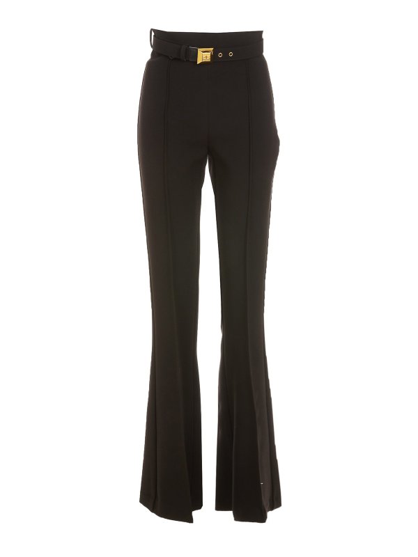 ELISABETTA FRANCHI: テーラードトラウザー - テーラードパンツ - 黒