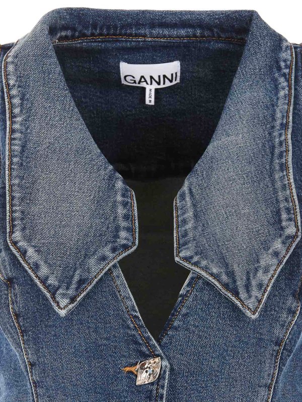 iKRIX GANNI: デニムジャケット - デニムジャケット - ミディアムウォッシュ