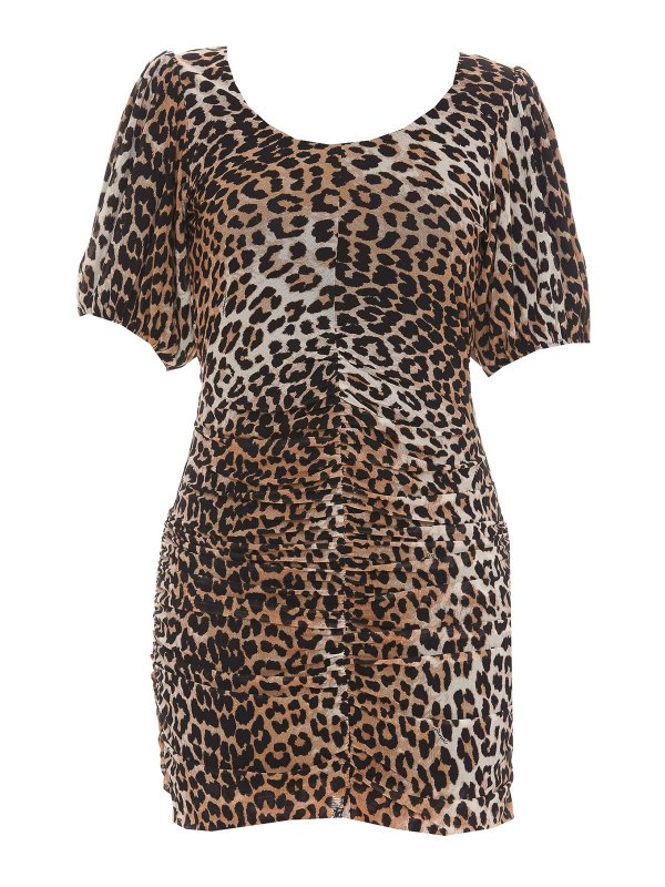 GANNI: ショートドレス - ショートドレス - アニマル柄