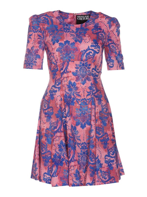 Versace Jeans Couture: knee length dresses - Baroque print dress