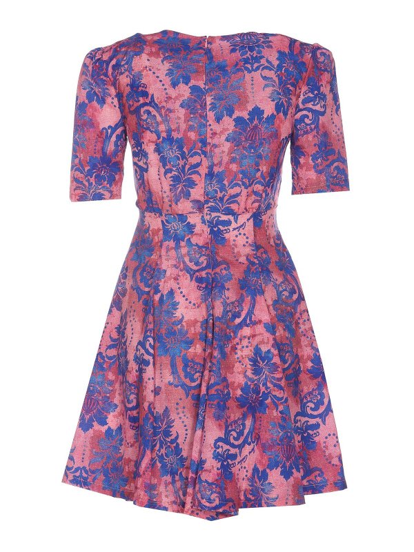 Versace Jeans Couture: knee length dresses online - Baroque print dress