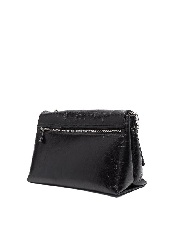AMI ALEXANDRE MATTIUSSI: shoulder bags online - Logo plaque crackled bag