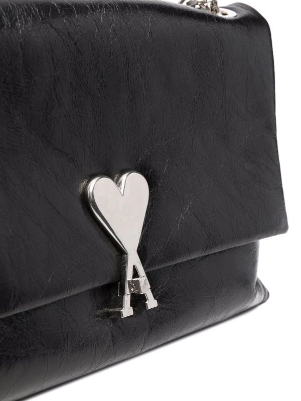 iKRIX AMI ALEXANDRE MATTIUSSI: shoulder bags - Logo plaque crackled bag