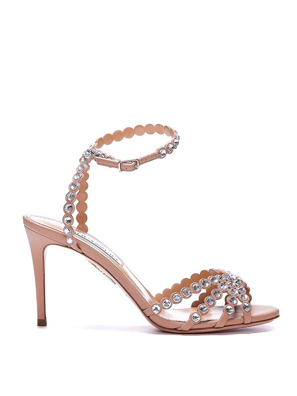 Aquazzura: sandals - Crystal embellished sandals