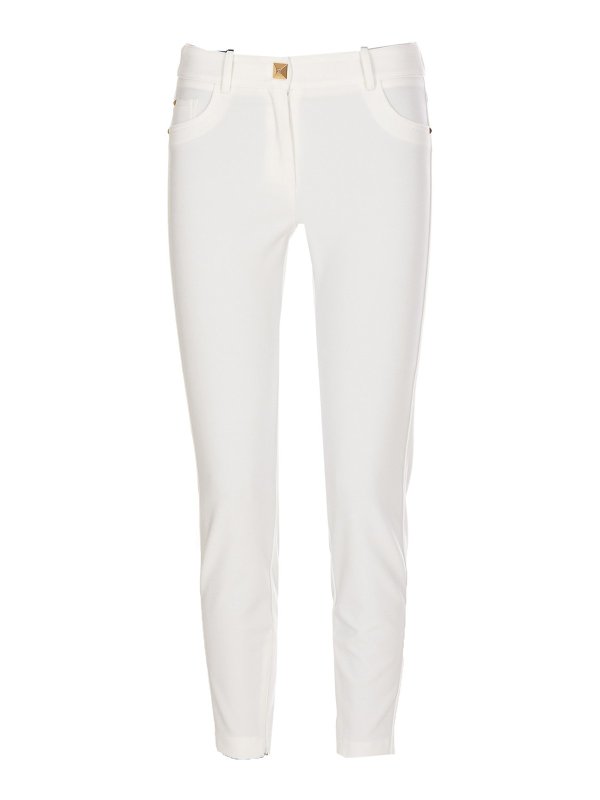ELISABETTA FRANCHI: skinny jeans - Stud-button jeans