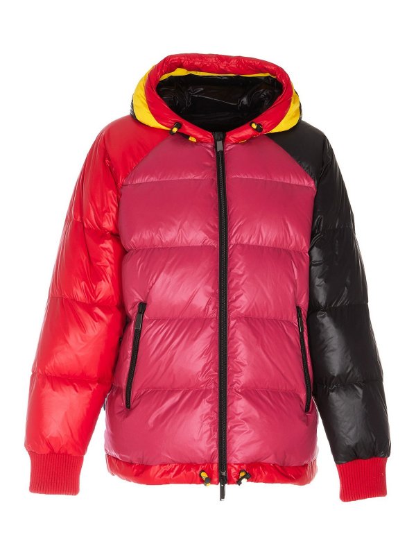 DSQUARED2: padded jackets - Colour block puffer jacket