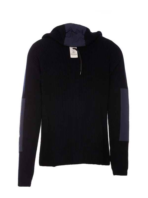 PREMIATA: cardigans online - Ribbed wool hooded cardigan