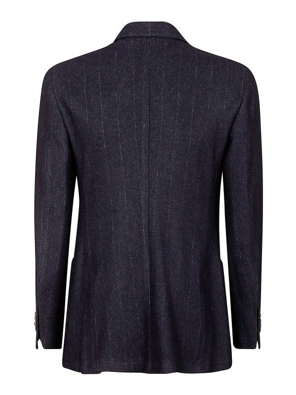 BARBA: blazers online - Wool double-breasted blazer