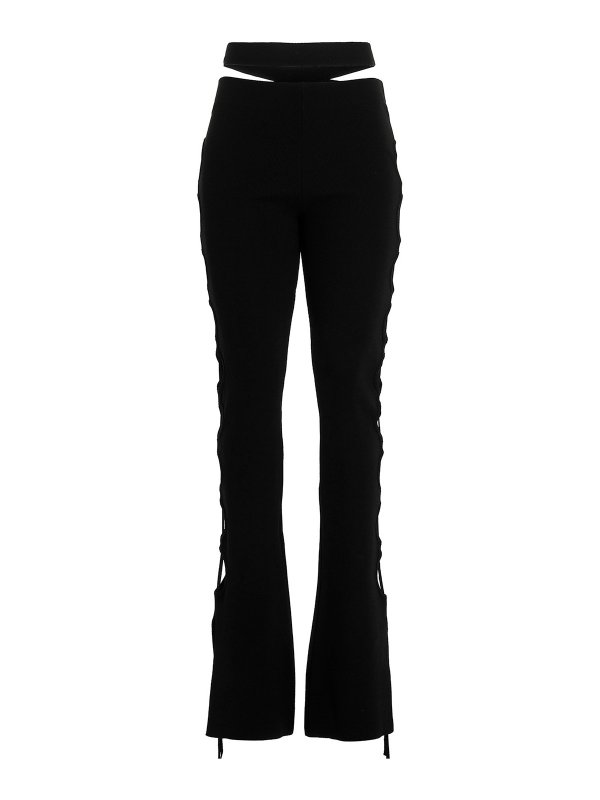 ANDREĀDAMO: casual trousers - Cut-out laces pants