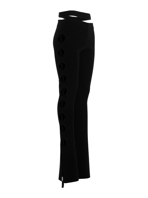 iKRIX ANDREĀDAMO: casual trousers - Cut-out laces pants