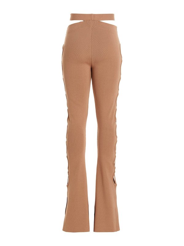 ANDREĀDAMO: casual trousers online - Cut-out laces pants