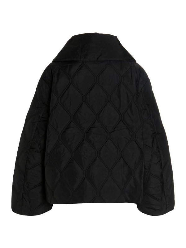 GANNI: padded jackets online - Ripstop quilted jacket