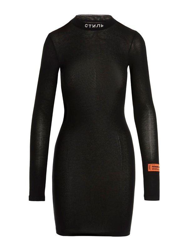 Heron Preston: ショートドレス - ショートドレス - 黒