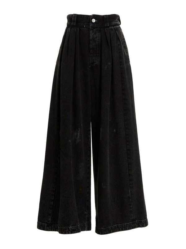 Maison Margiela: ベルボトムジーンズ - フレアジーンズ - 黒