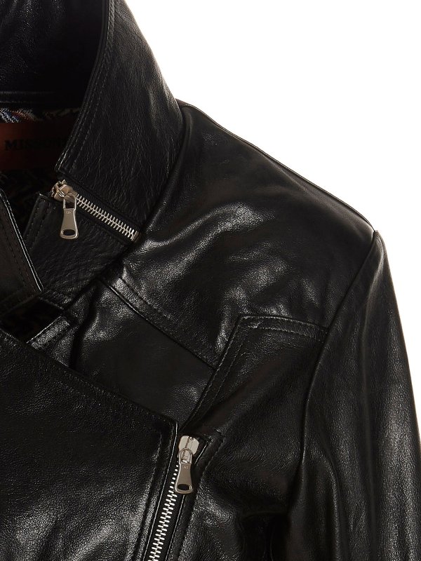 iKRIX MISSONI: leather jacket - Leather biker jacket
