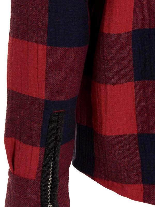 Check print overshirt shop online: DIESEL