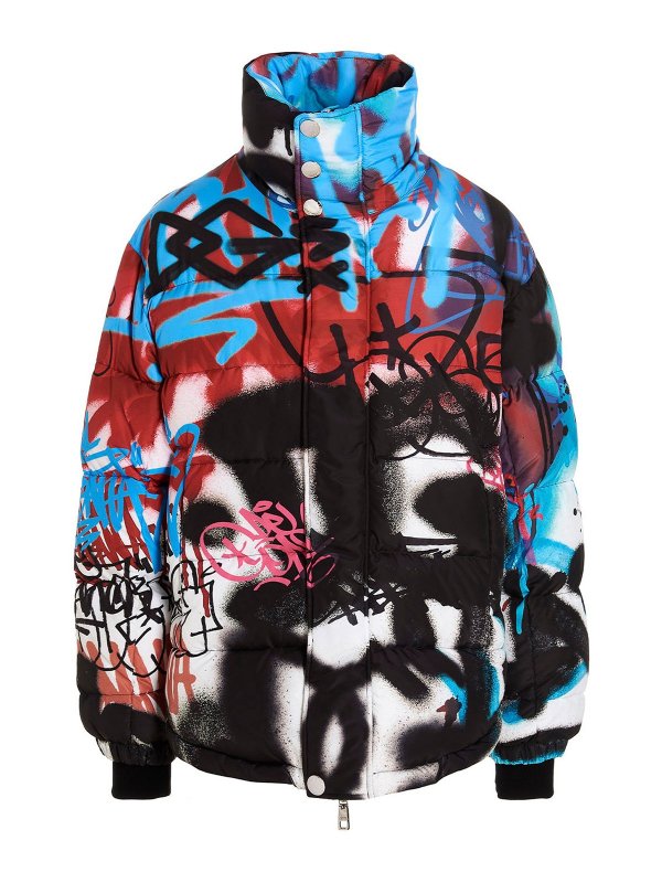 DOLCE & GABBANA: Kurze Daunenjacken - Daunenjacke - Bunt