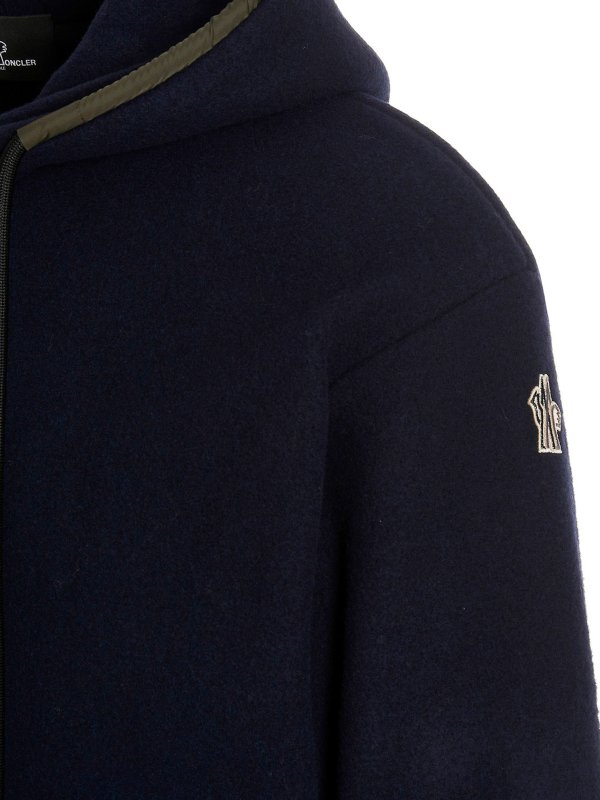 Fleece hoodie shop online: MONCLER