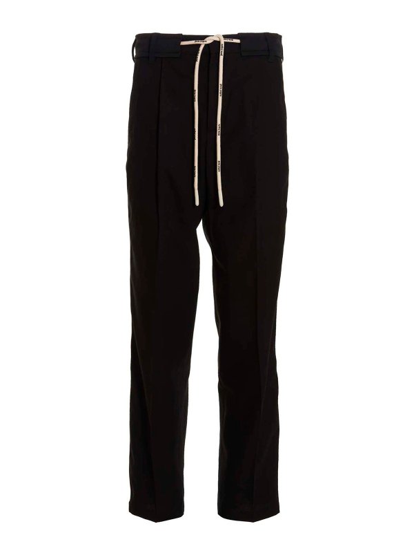 Palm Angels: casual trousers - Contrast band pants